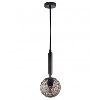 CLA-Trattino1- Interior Bronze Amber Spherical Glass Brass Highlight Pendant Lights